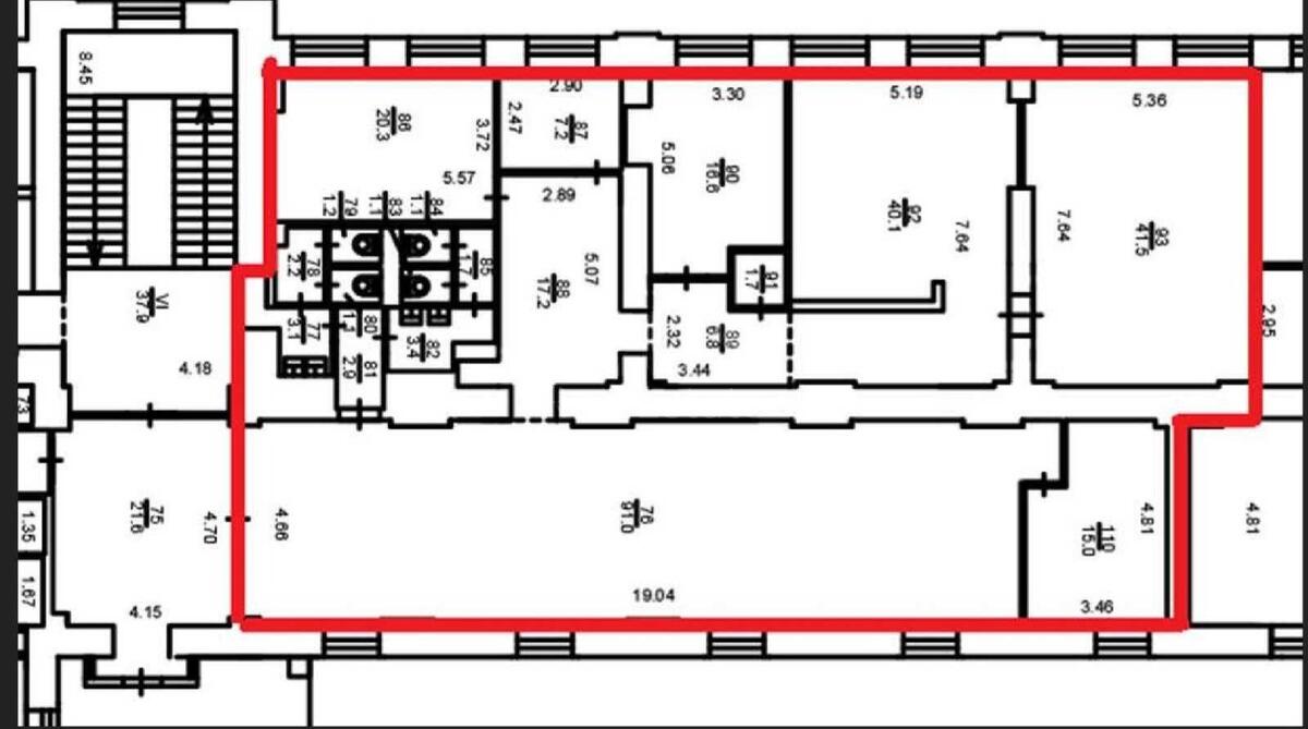 Office vul. Bul'varno-Kudrjavs'ka 24, 336m25