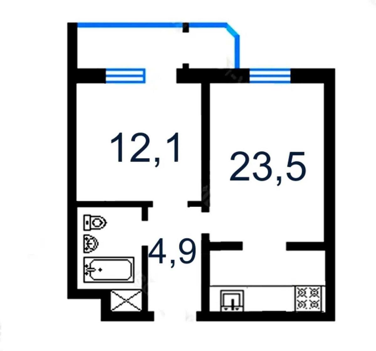 1k apartment vul. Krakivs'ka 13В609359