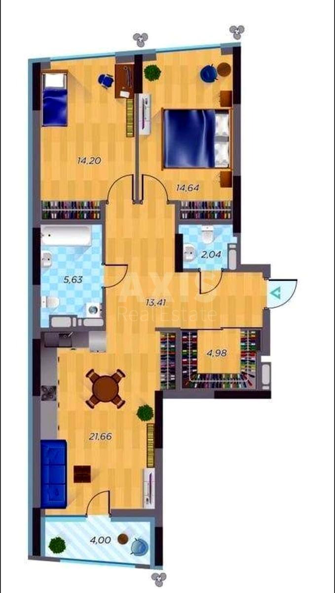 2к квартира ул. Шолуденко 30617628