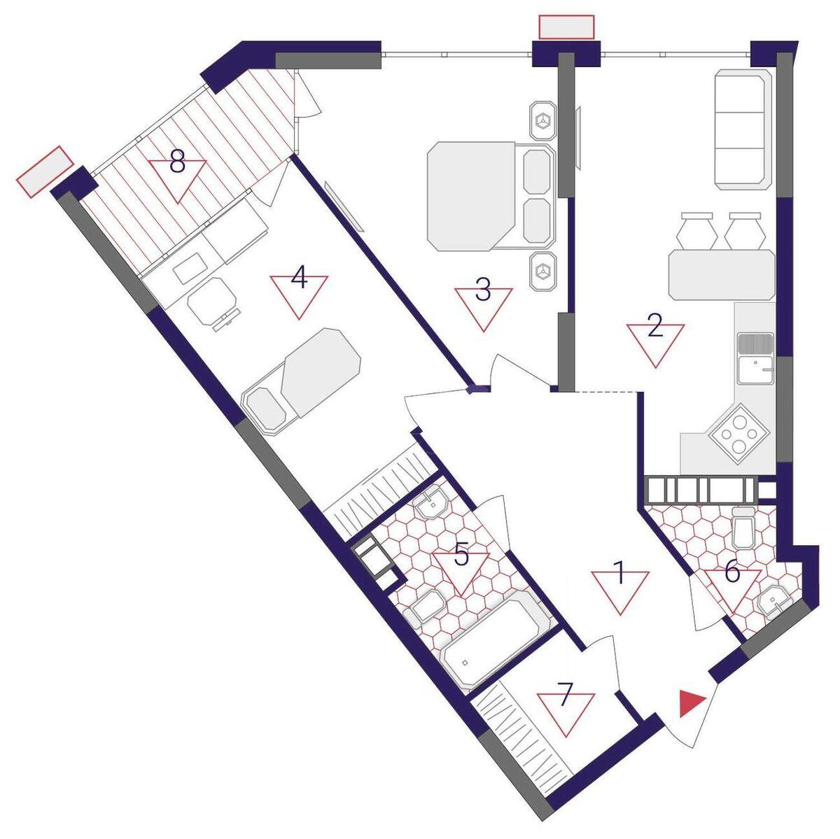 3к квартира наб. Днепровская 15611586