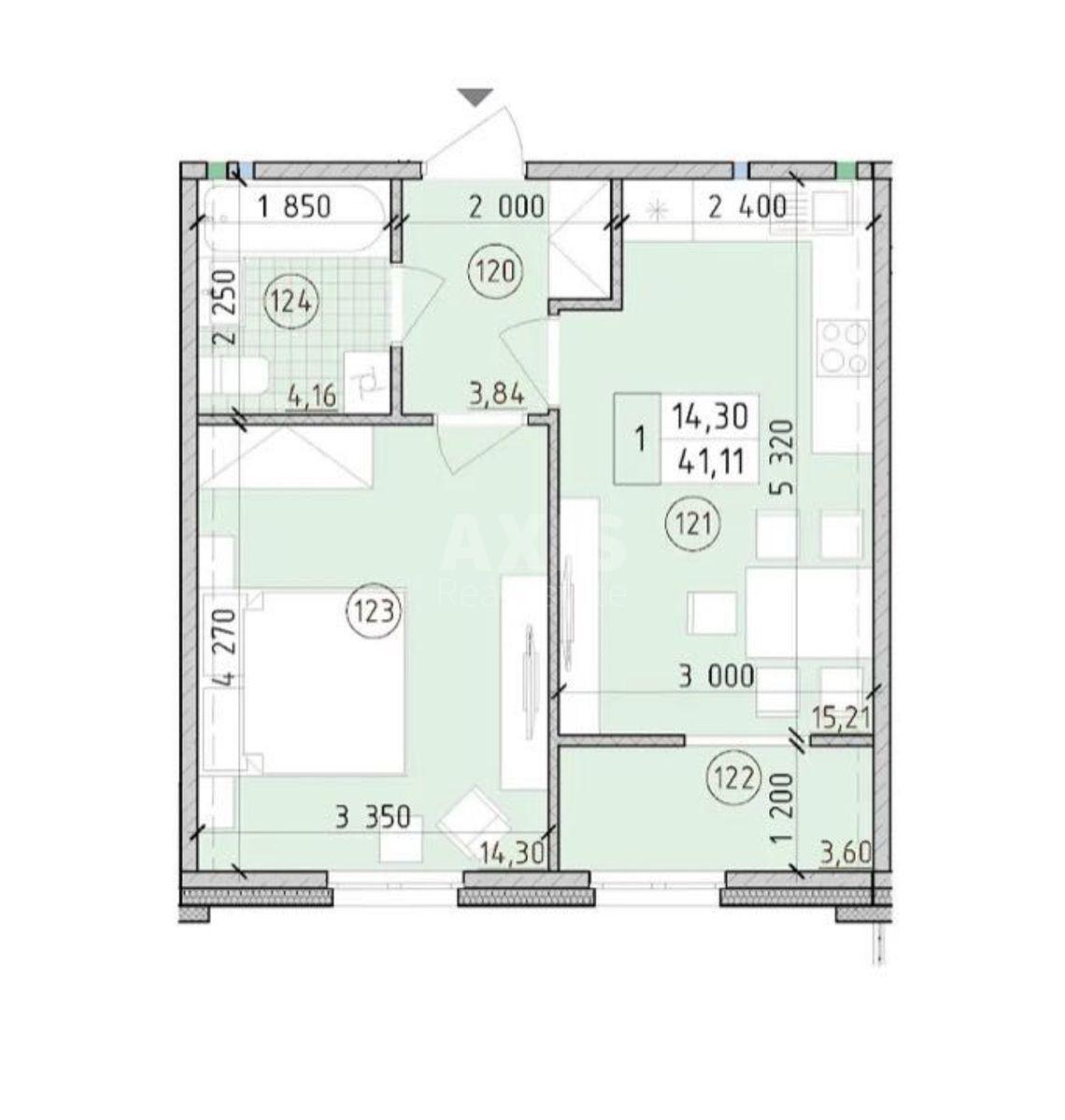 1k apartment vul. Myhajla Maksymovycha 243
