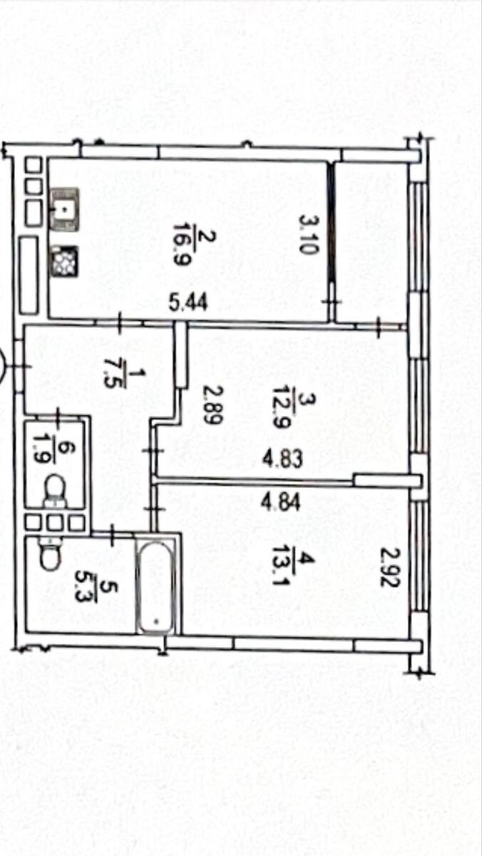 2к квартира ул. Александра Олеся 105874810