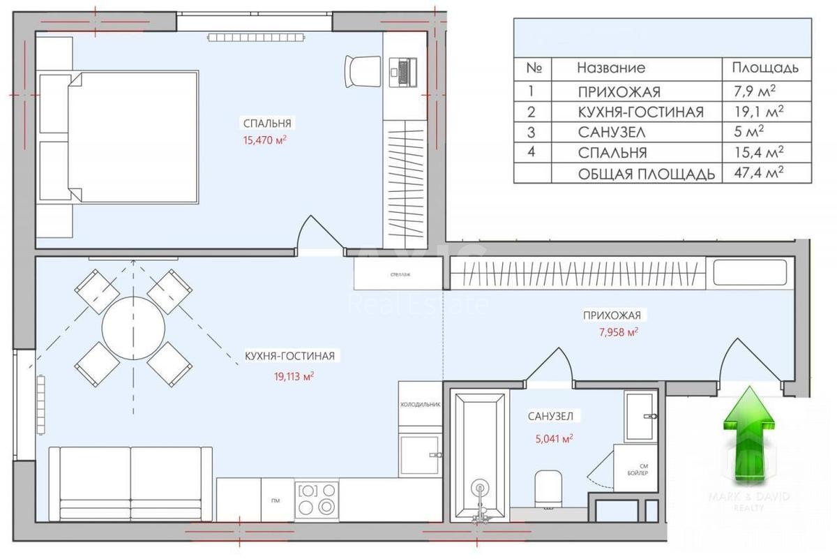 1k apartment vul. L'vivs'ka 154