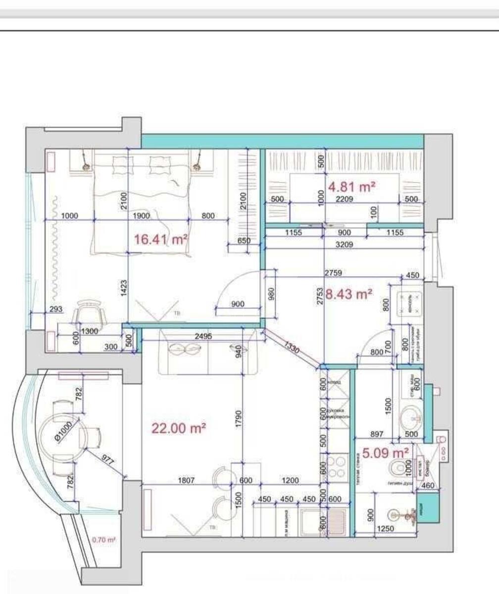 2k apartment vul. Hmel'nyc'kogo Bogdana 57627669