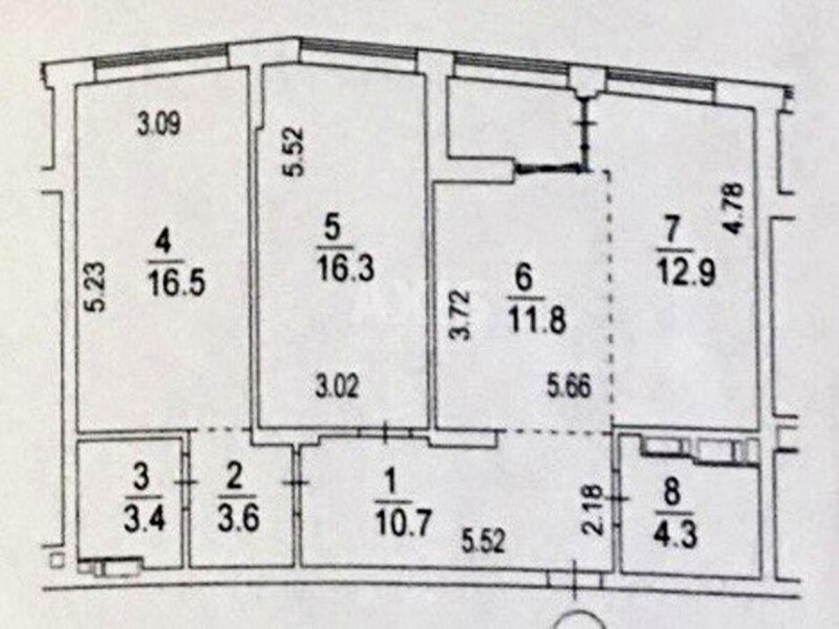 2к квартира ул. Шолуденко 30617610