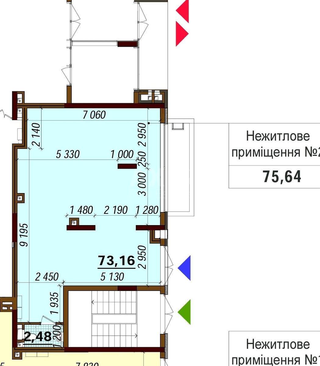 Trade object vul. Oleksandra Olesja 2А, 76m21