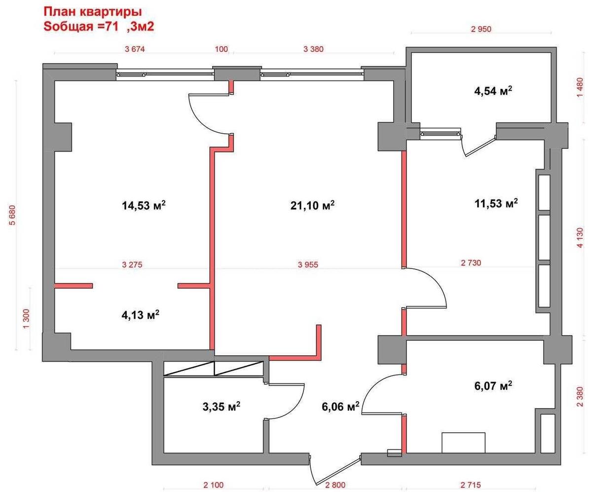 3k apartment vul. Shums'kogo Jurija 1А12