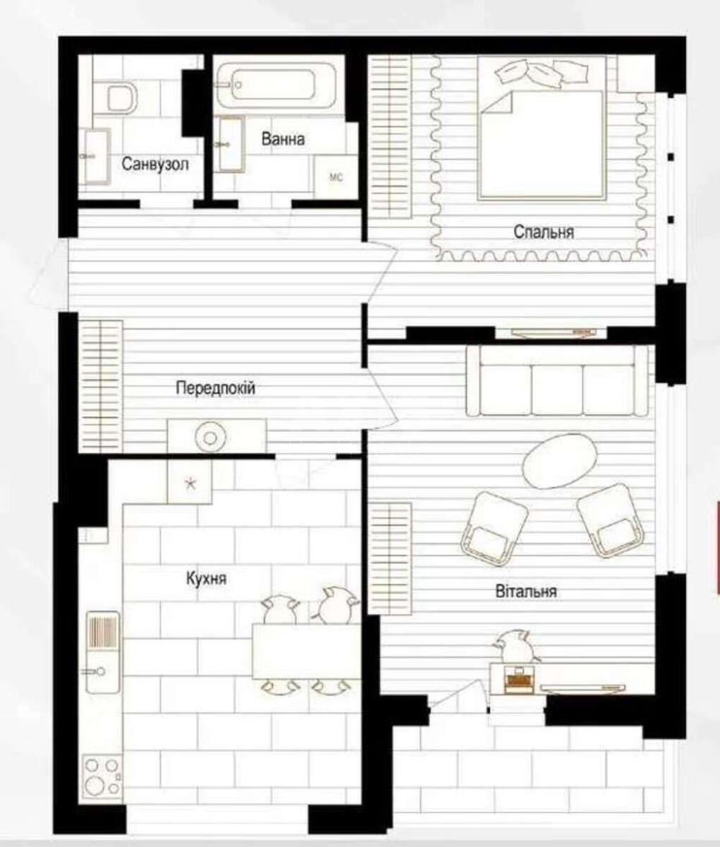 2k apartment pr-t Lobanovs'kogo 144, корп. 21