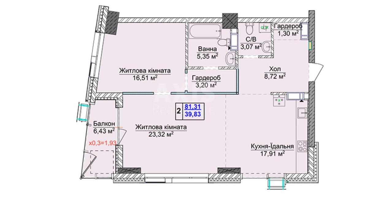 2k apartment vul. Dragomyrova Myhajla 18590660