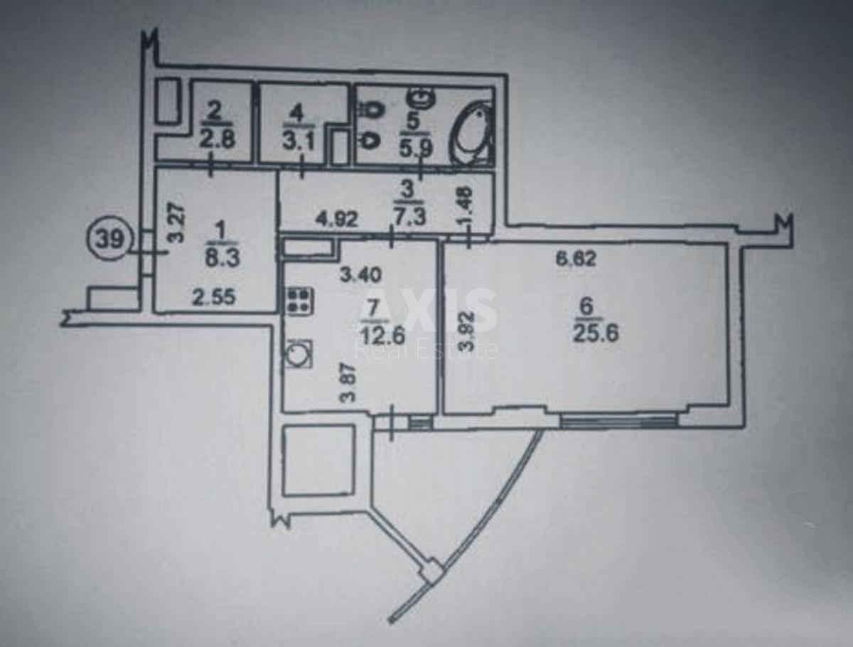 2k apartment vul. Glybochyc'ka 325