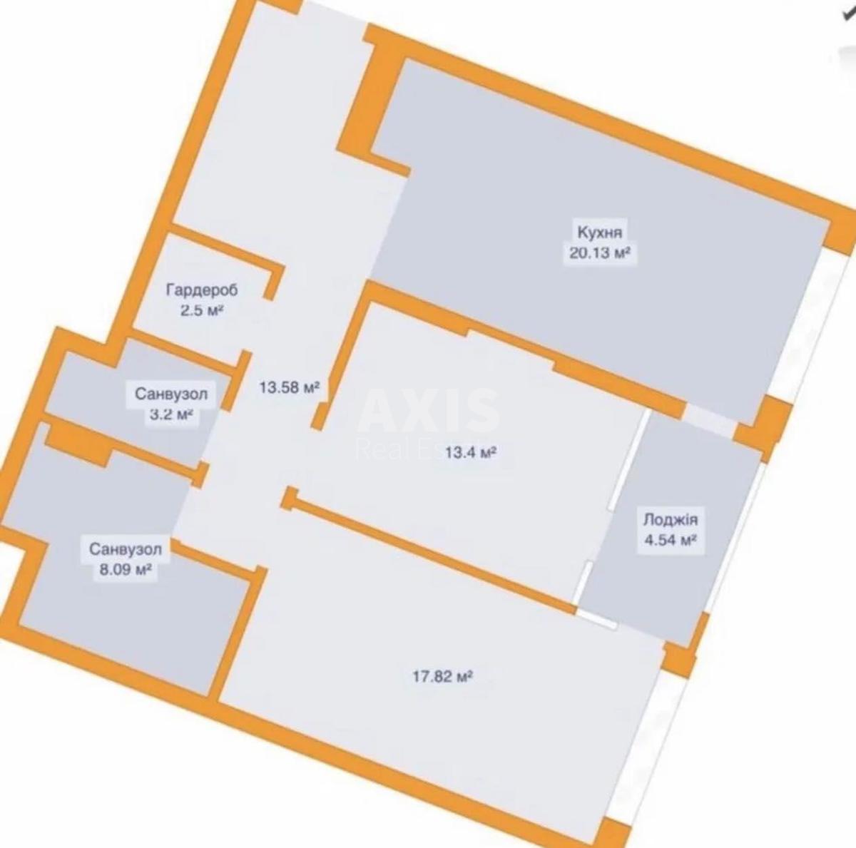 2k apartment vul. Prychal'na 127