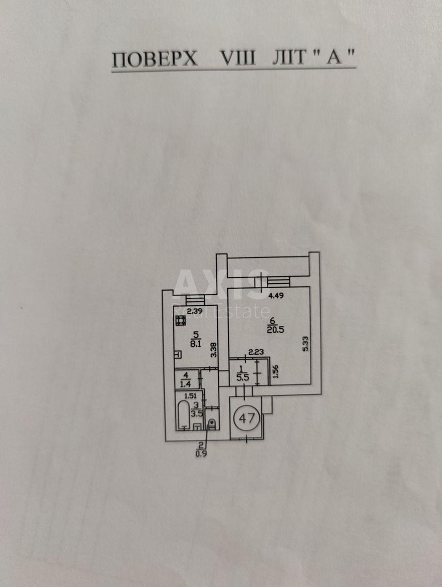 1k apartment vul. Praz'ka 22А12