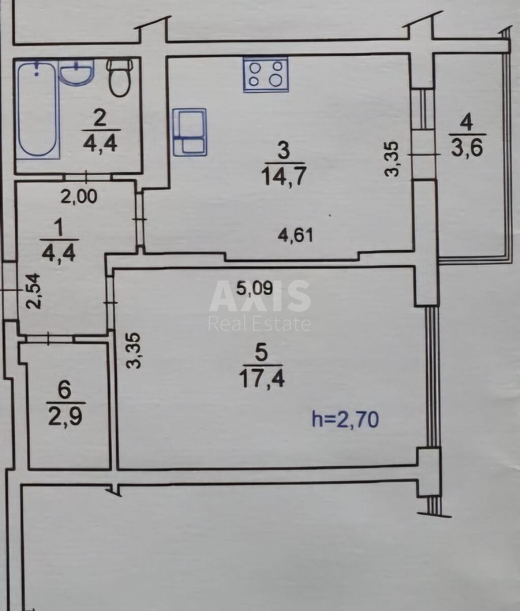 1k apartment vul. Baggovutivs'ka 175825816