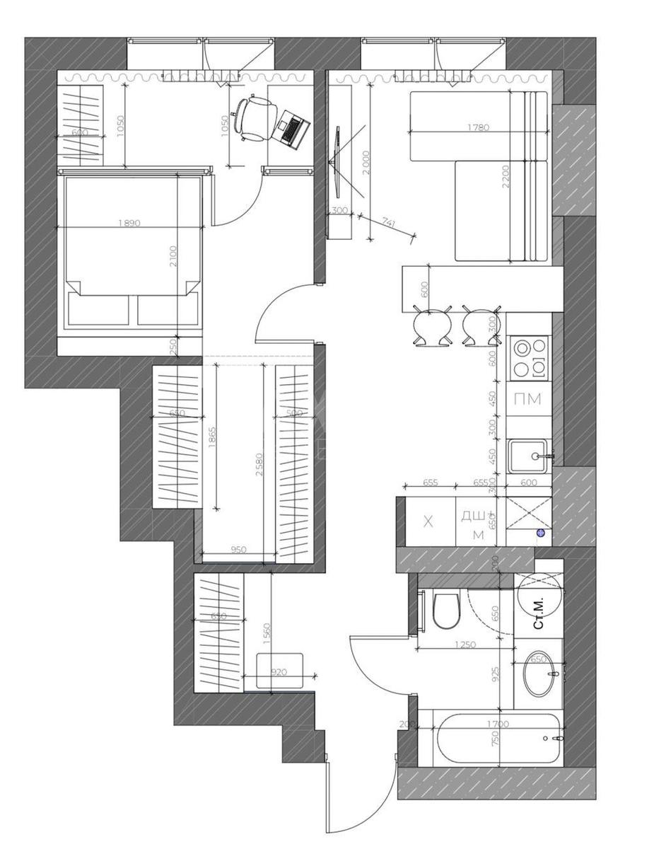 1k apartment prov. Novopechers'kyj 59