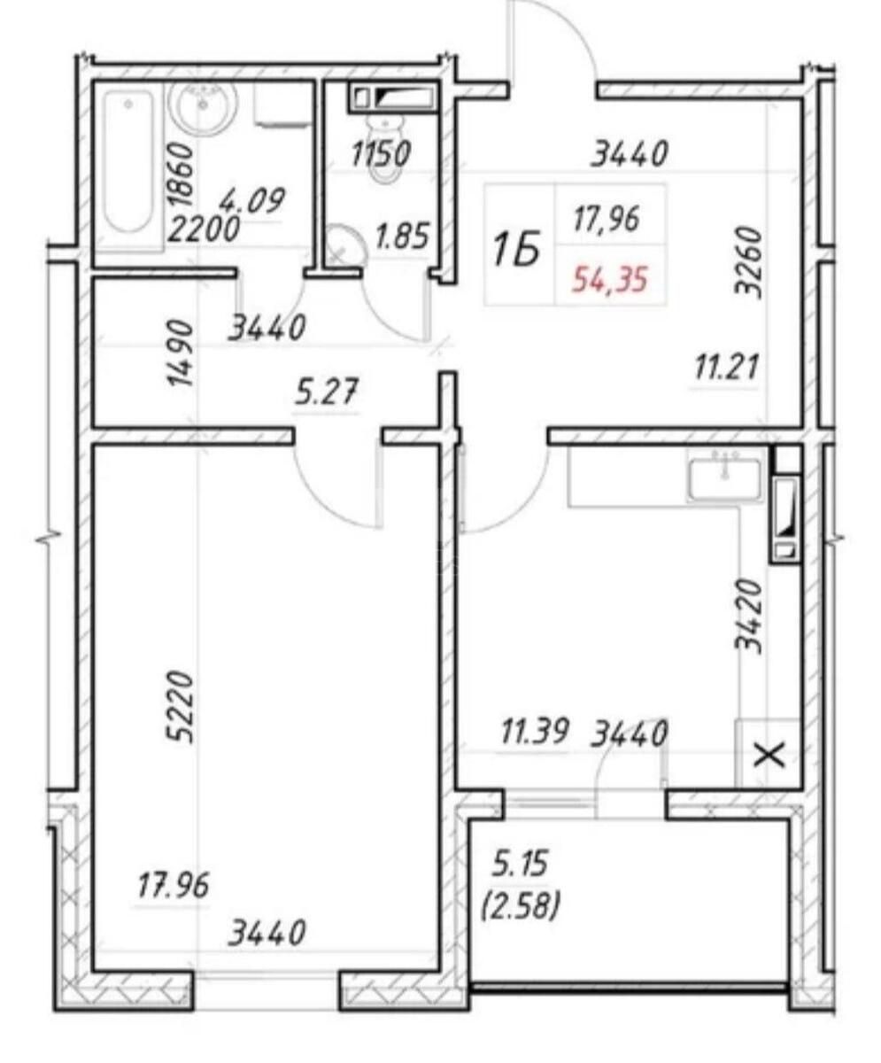 1k apartment vul. Elektrotehnichna 434