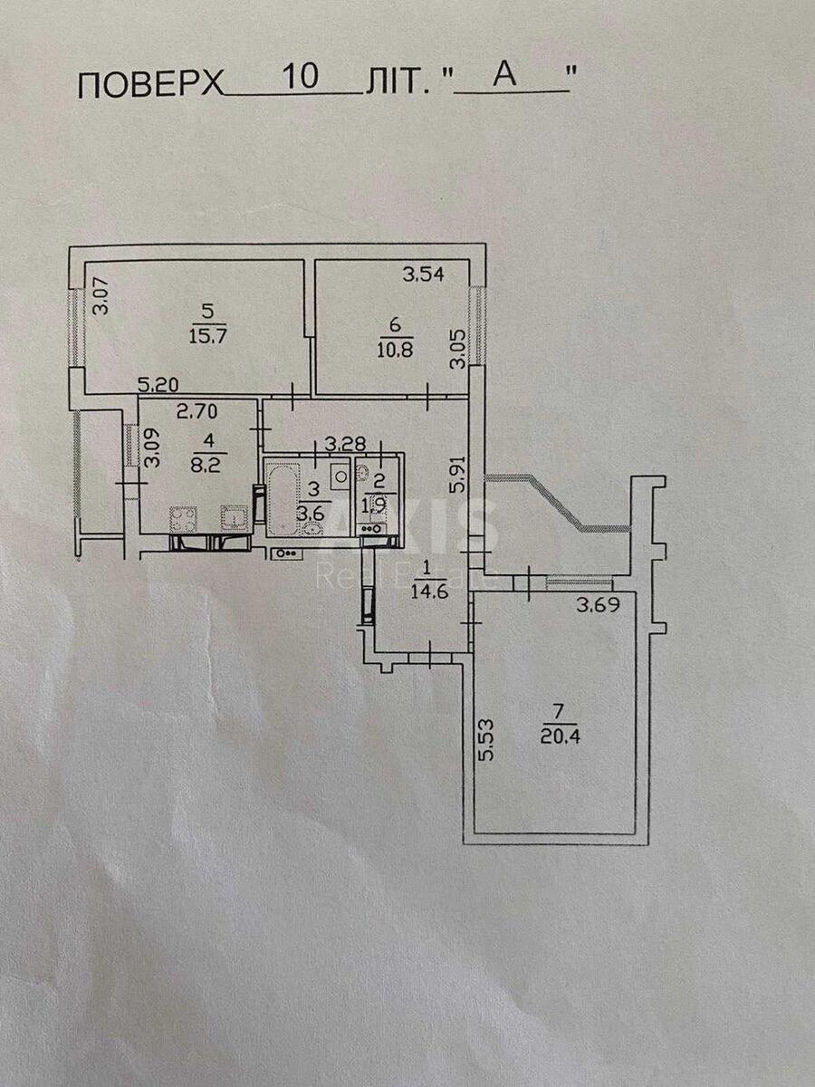 3k apartment vul. Urlivs'ka 23Б6133010