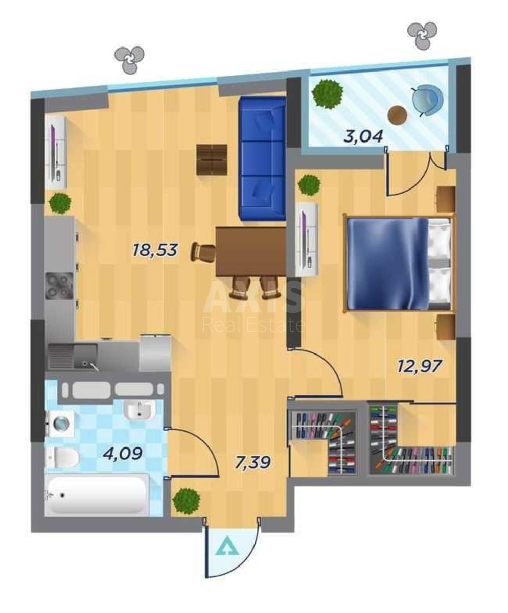 1k apartment vul. Sholudenka 308