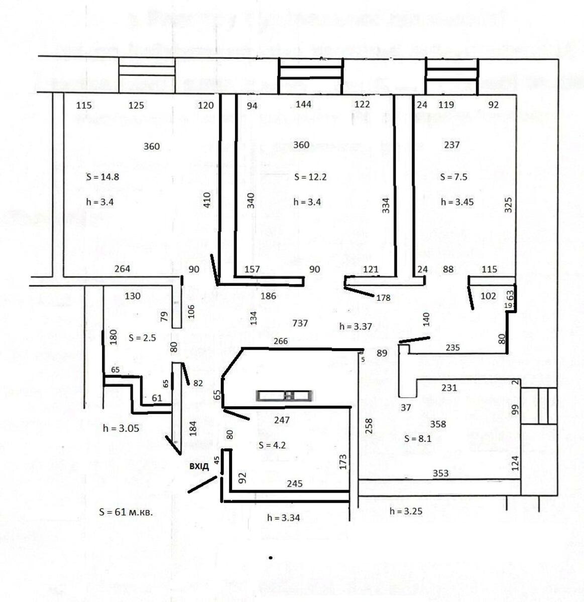 3k apartment vul. Tarasivs'ka 86151514