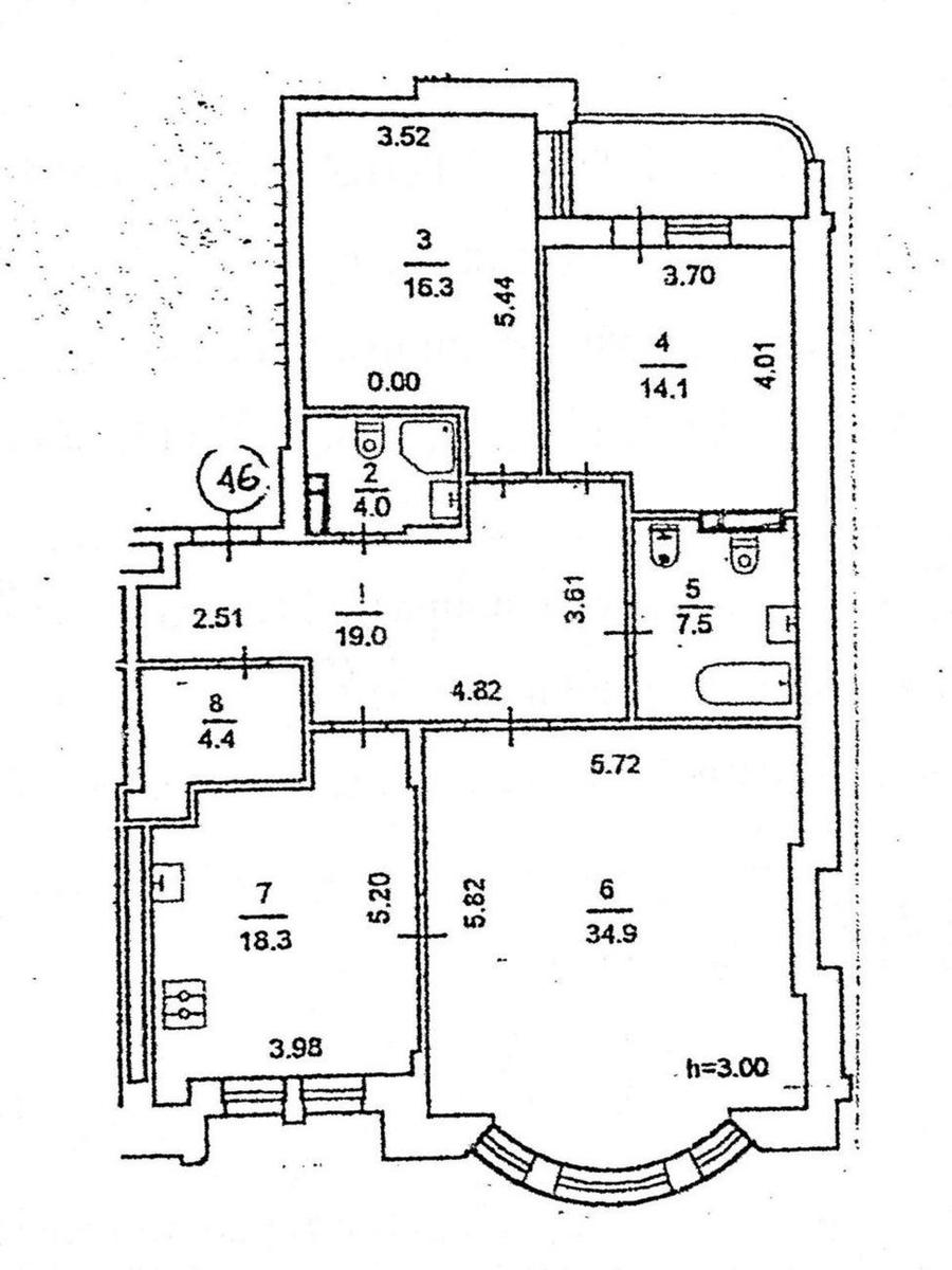 3к квартира ул. Назаровская 119