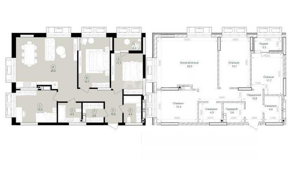 3k apartment vul. Vavylovyh 90