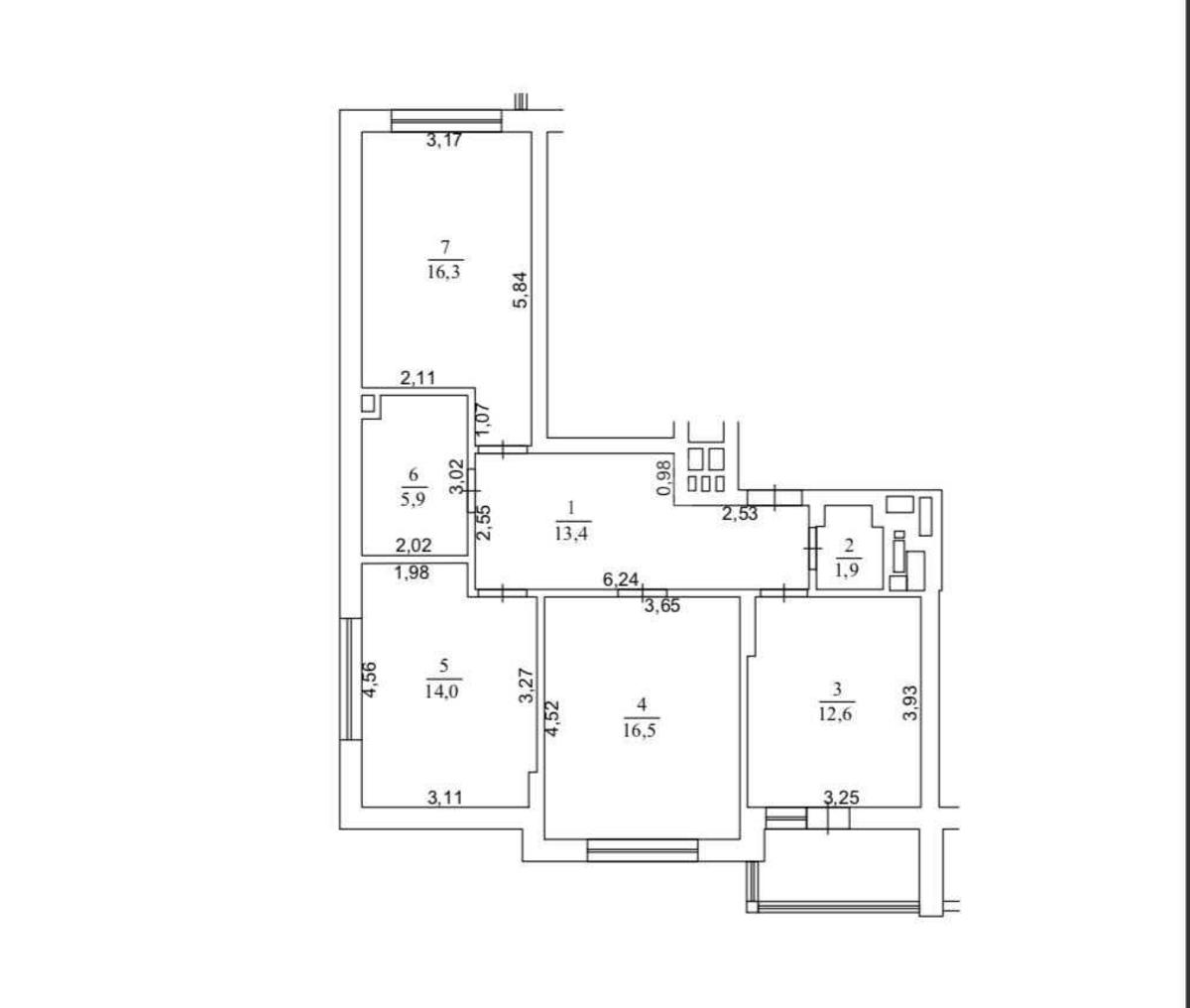 3k apartment vul. Zabolotnogo Akademika 157