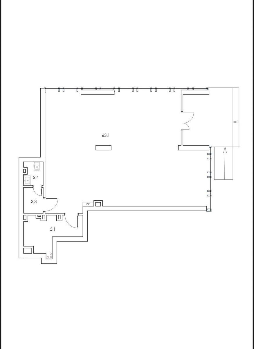 Trade object pr-t Povitryanykh Syl 56Б, 74m2629787
