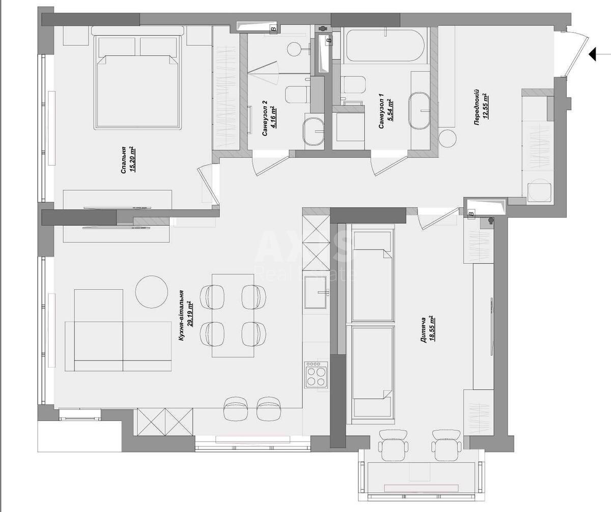 2k apartment vul. Pymonenka Mykoly 21571703