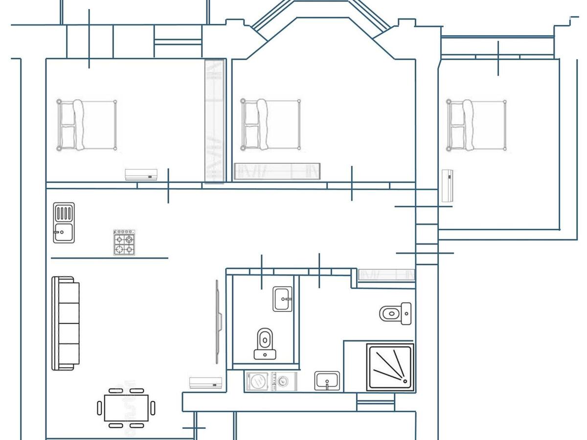 3k apartment vul. Vozdvyzhens'ka 9/1923