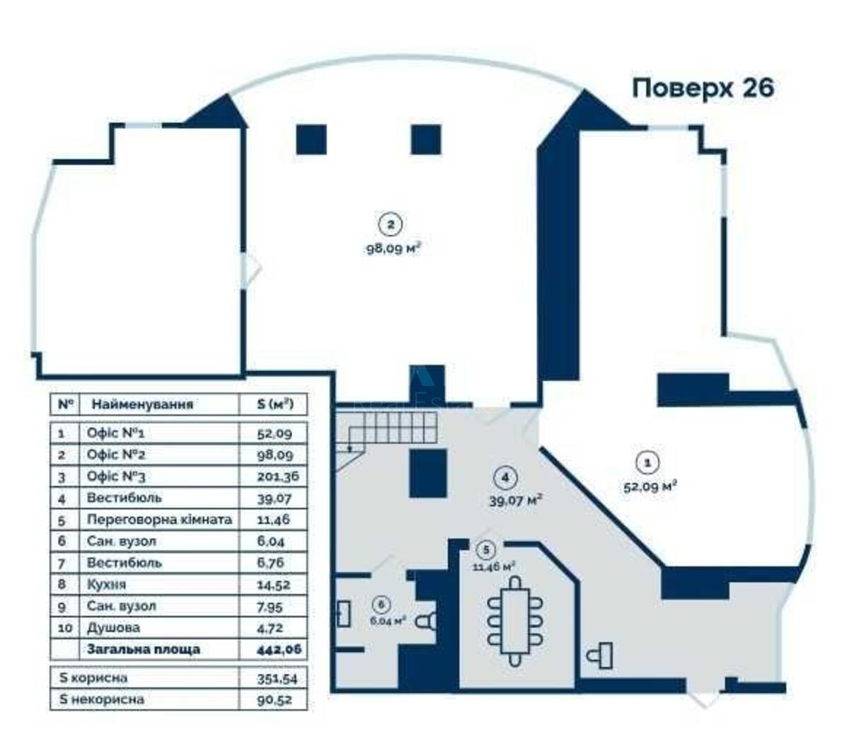 Офис ул. Панаса Мирного 17, 442м26206415