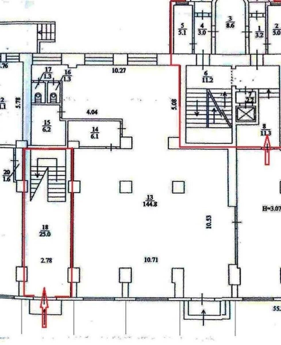 Office vul. Hreshhatyk 7/11, 554m21