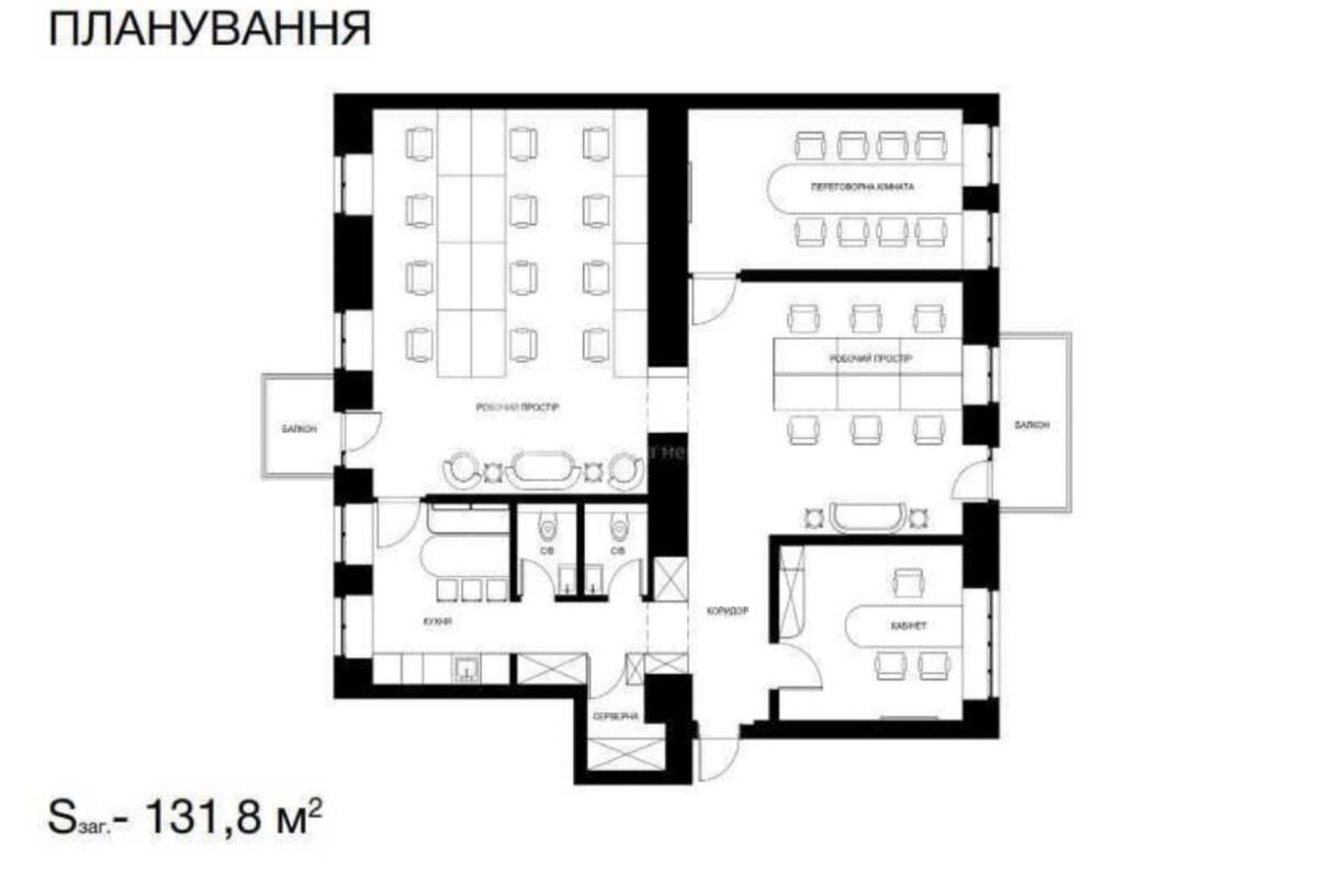 Офис ул. Межигорская 9, 140м2570607