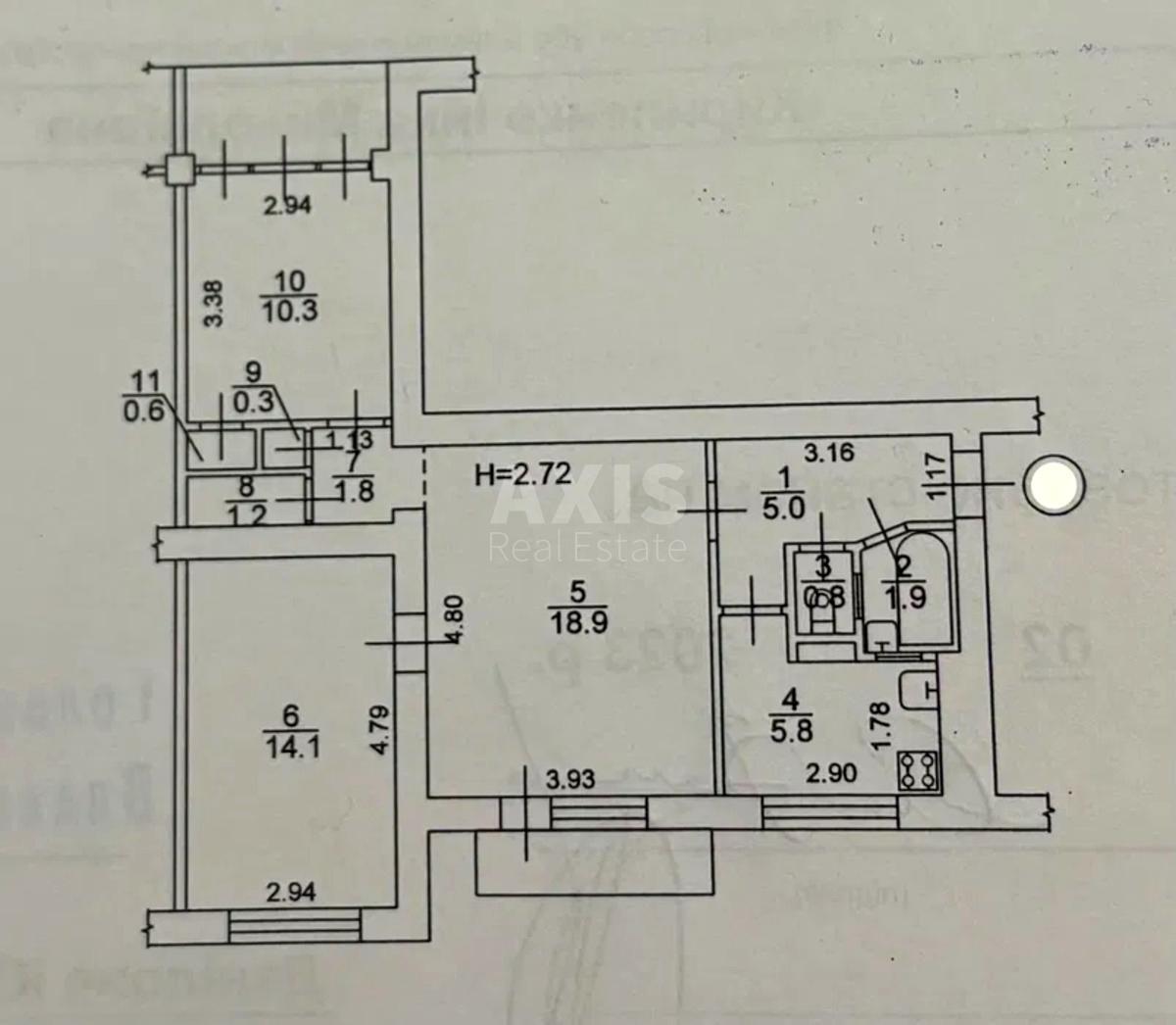 2k apartment prov. Lavrs'kyj 4А640105