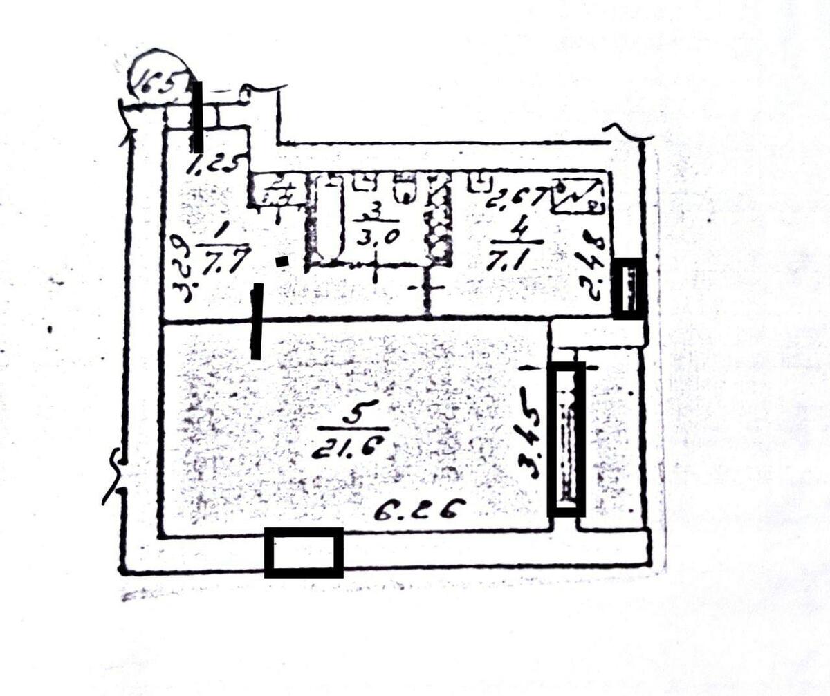 1k apartment vul. Lunachars'kogo 711