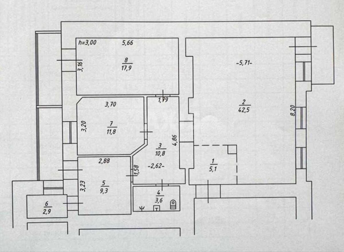 Office vul. Rustaveli Shota 8, 114m25