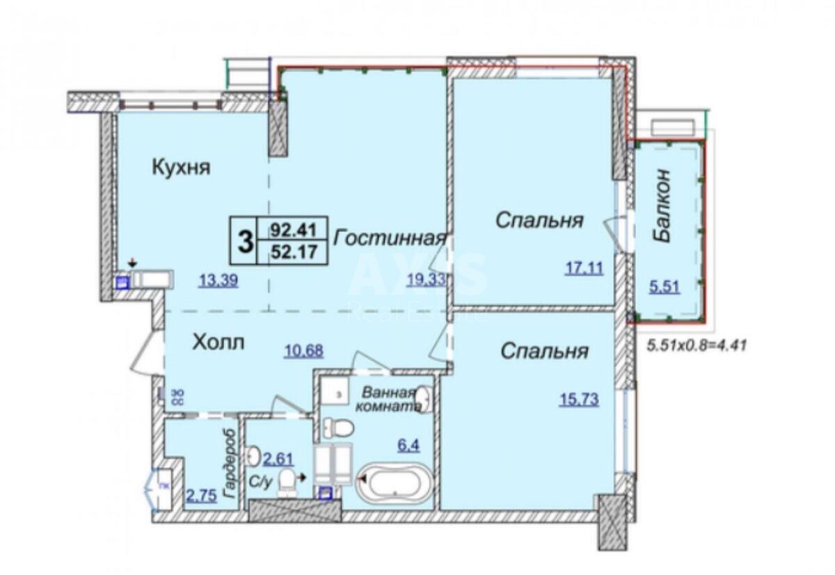 3к квартира ул. Драгомирова Михаила 17Б5