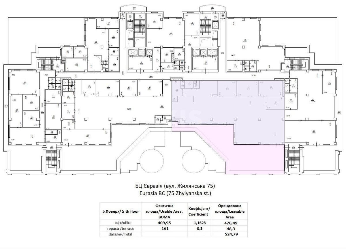 Office vul. Zhyljans'ka 75, 525m25679610