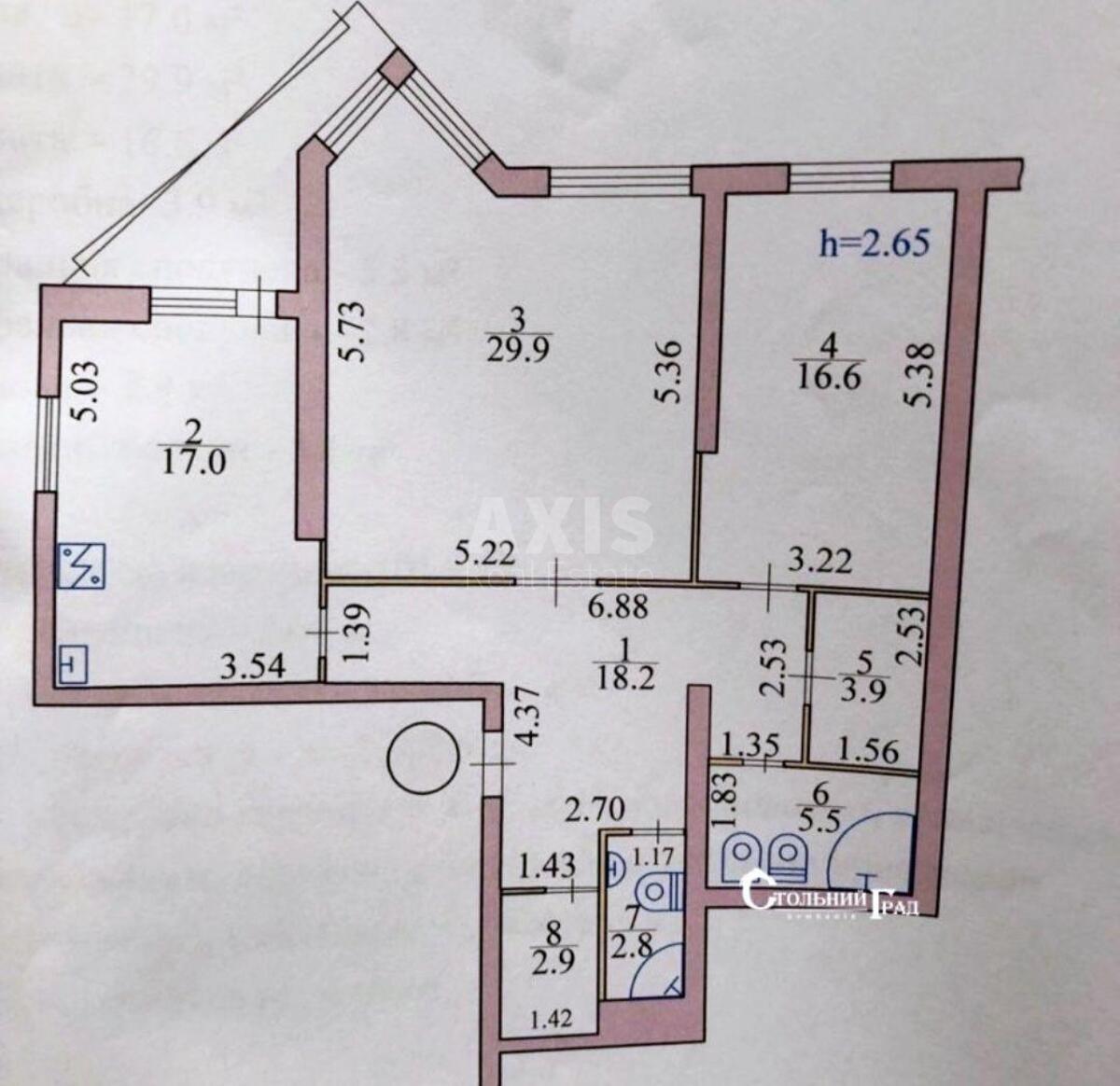 2k apartment vul. Saperno-Slobids'ka 223