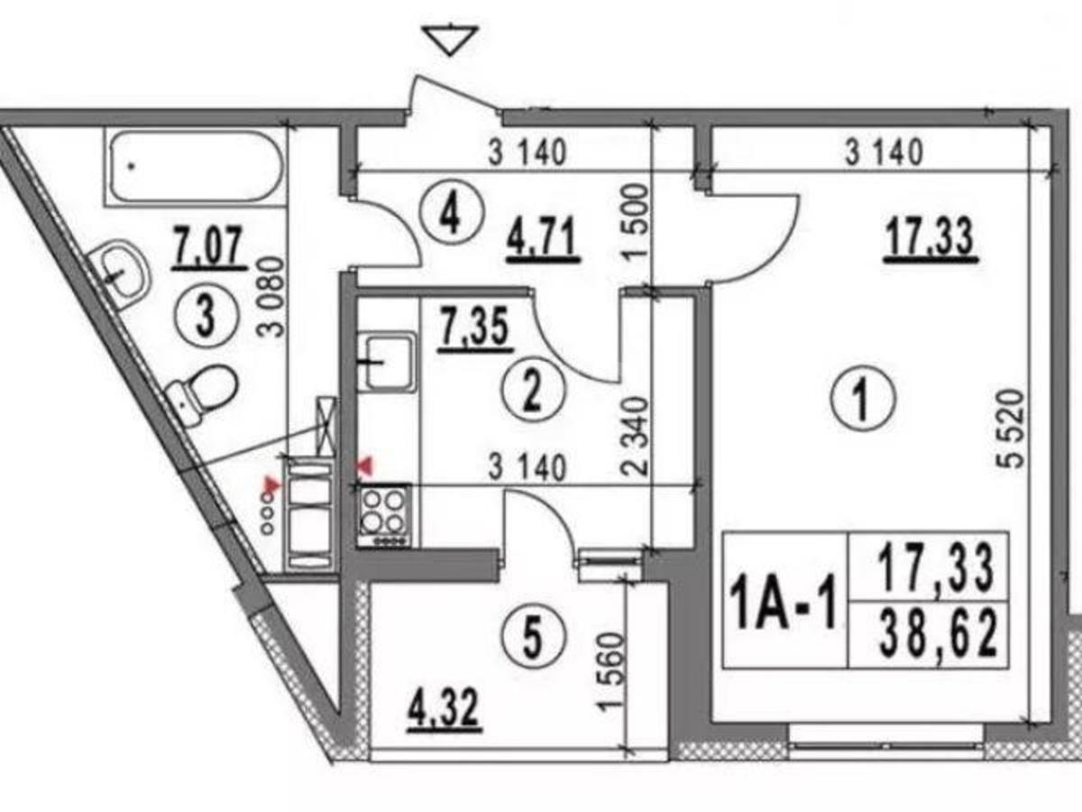 1k apartment pr-t Glushkova Akademika 65
