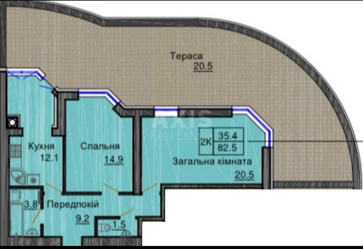 2k apartment vul. Demii'vs'ka 1311