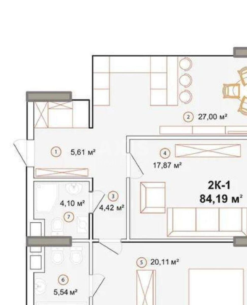 2k apartment vul. Zvirynec'ka 702