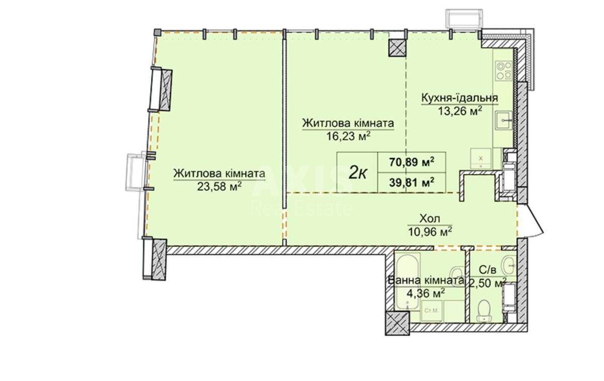 2k apartment vul. Dragomyrova Myhajla 18590741