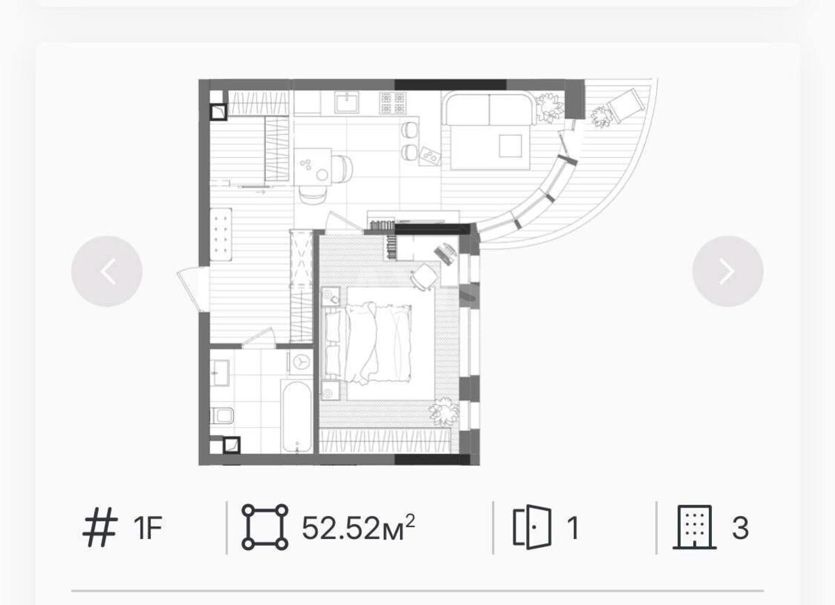 1k apartment vul. Degtjarivs'ka 17638733