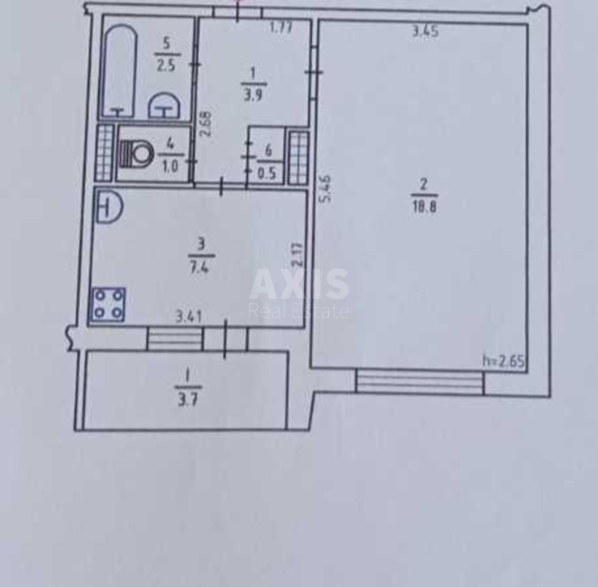 1k apartment vul. Bulgakova 2А11