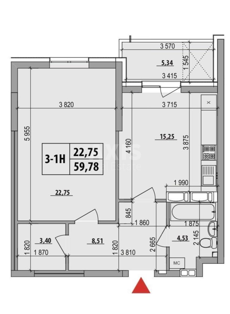 1k apartment vul. Mykil's'ko-Slobids'ka 104