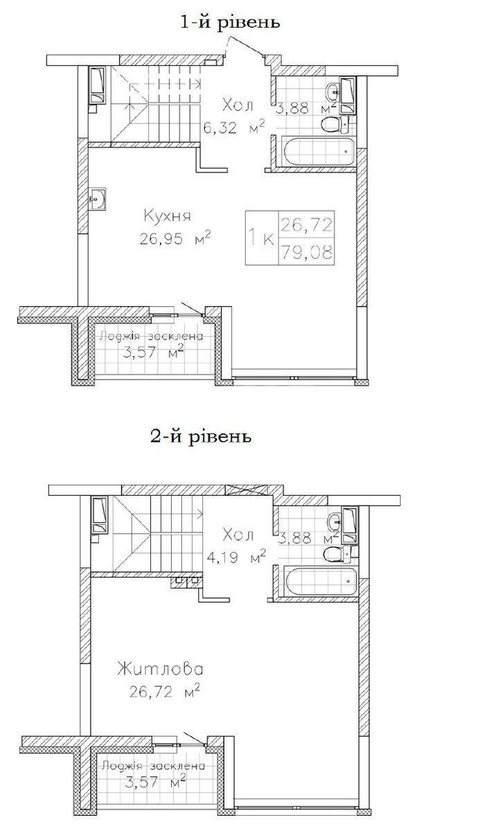 2k apartment vul. L'vivs'ka 1511