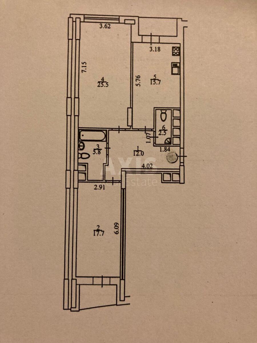 2k apartment vul. Jevgena Konoval'cja 36В13