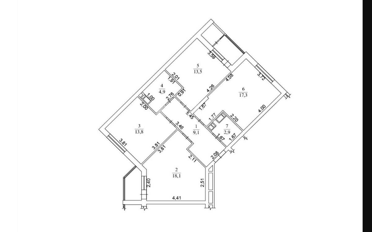 3k apartment vul. Kanal'na 87