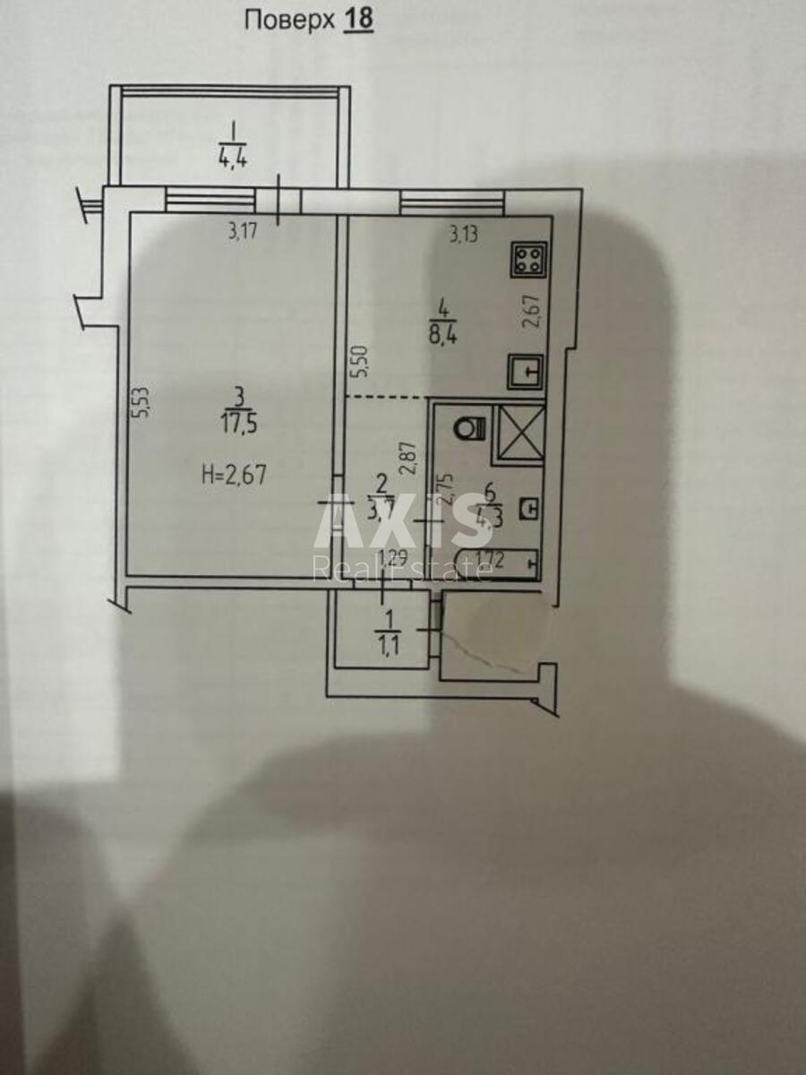 1k apartment vul. Zabolotnogo Akademika 545