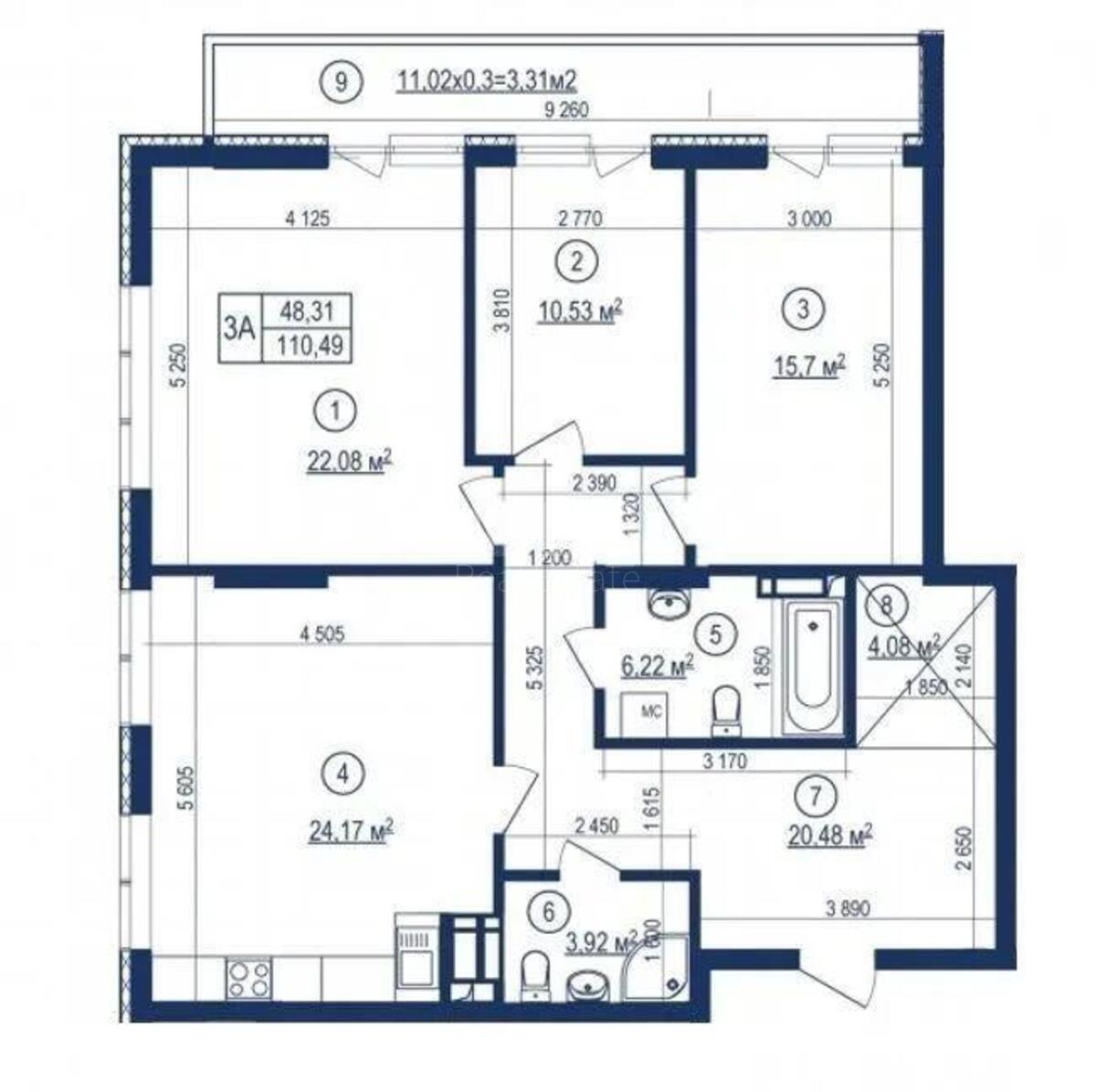 3k apartment vul. Antonovycha 109611169