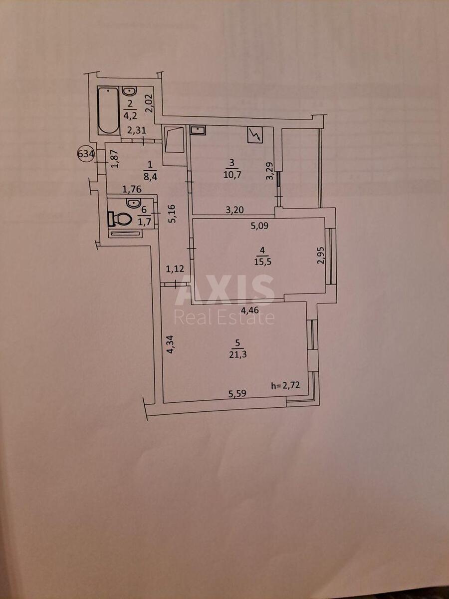 2к квартира ул. Гулака Николая 4636239